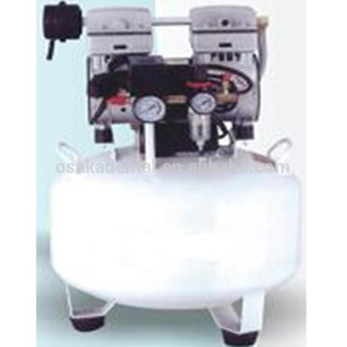 Compressor de ar dental sem óleo silencioso para uma unidade dentária
