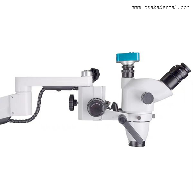 Microscópio da unidade dentária da câmera para o tratamento endodôntico
