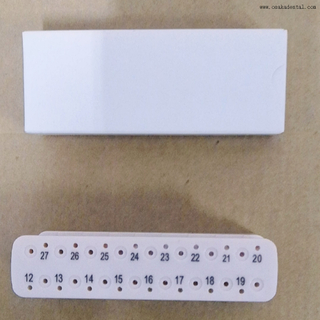 Caixa de medida Endo autoclavável de cor branca feita de plástico importado