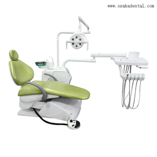 Unidade de cadeira dental verde maçã com assento grande