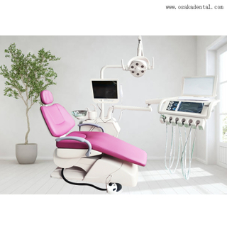 Unidade de cadeira dentária de alta qualidade com alta cadeira de unidade dental de couro macio com câmera oral
